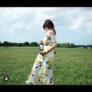 Lemon maxi coverup dress